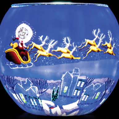 Here Comes Santa Light Glass